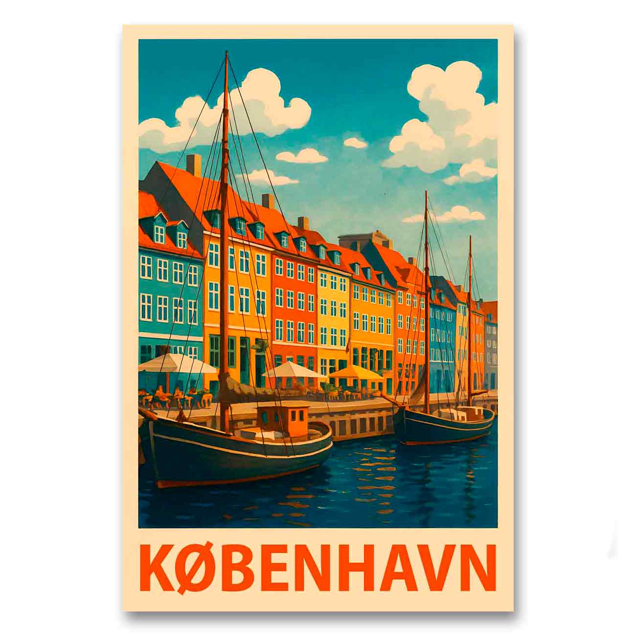 Vintagejuliste Copenhagen 50×75-3aa