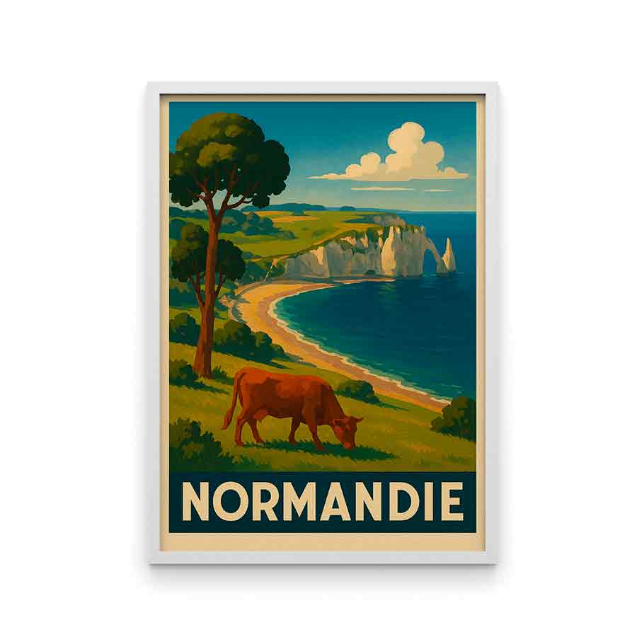 Vintagejuliste Normandie 2 50×75-1aa