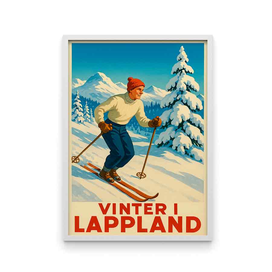 Vintagejuliste Sweden Lappland 3 50×75-2aa