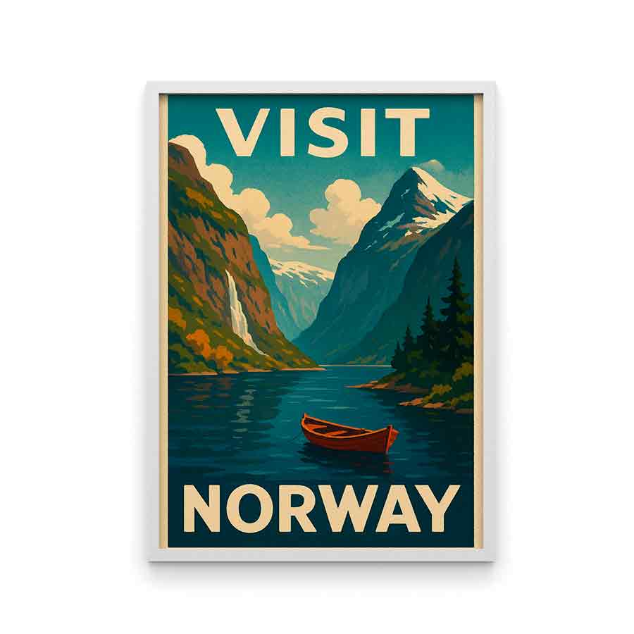 Vintagejuliste Visit Norway 1 50×75-2aa