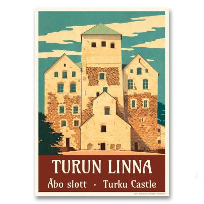 Retrojuliste Turun linna (ruskea)
