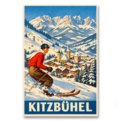 Vintagejuliste Saksa - Kitzbühel 1