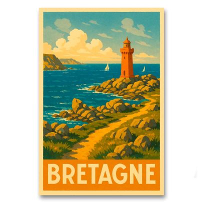 Vintagejuliste Ranska - Bretagne
