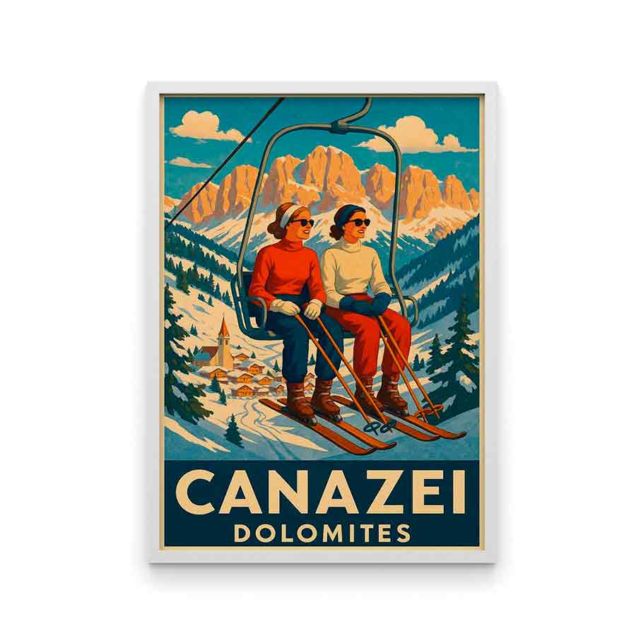 Vintagejuliste Canazei 2 50x75aaa