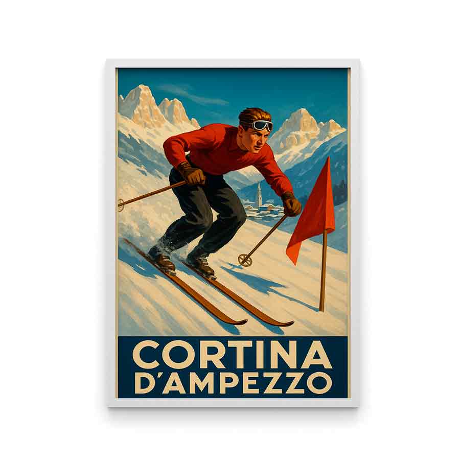 Vintagejuliste Cortina D´Ampezzo 1 50x75aa