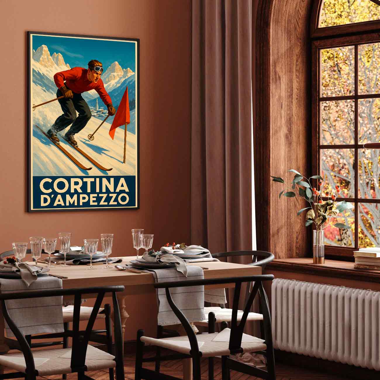 Vintagejuliste Cortina D´Ampezzo 1 50x75aaa