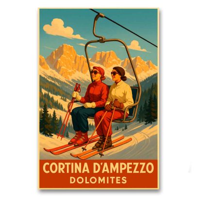 Vintagejuliste Italia - Cortina D´Ampezzo 1