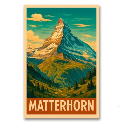 Vintagejuliste Sveitsi - Matterhorn