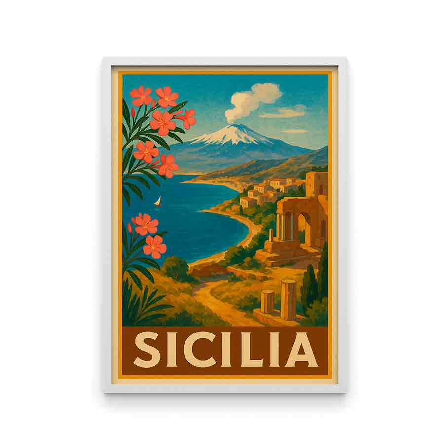 Vintagejuliste Sicilia 2 50×75-1aa