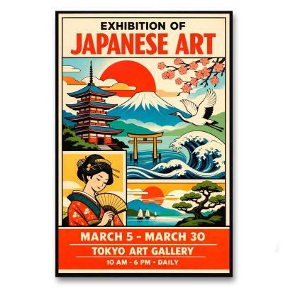 Juliste Japani Taidenäyttely