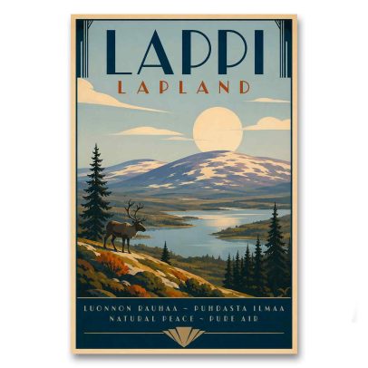 Juliste Lappi - luonnon rauhaa, puhdasta ilmaa