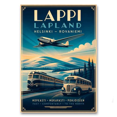 Juliste Lappi - Helsinki Rovaniemi