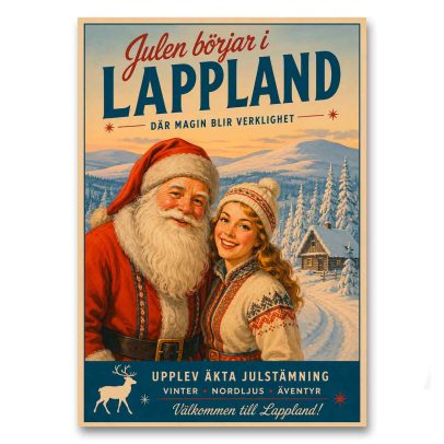 Juliste Julen börjar i Lappland