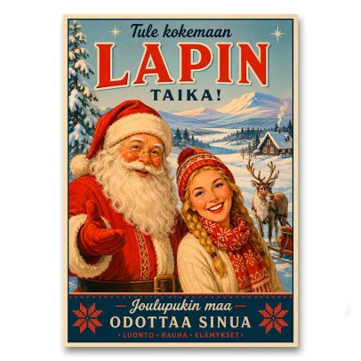 Juliste Lappi - Joulupukin maa odottaa sinua