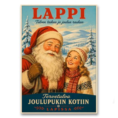 Juliste Lappi - Tervetuloa Joulupukin kotiin
