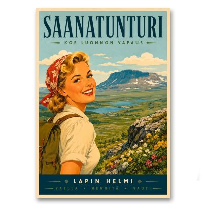 Juliste Saanatunturi - koe luonnon vapaus