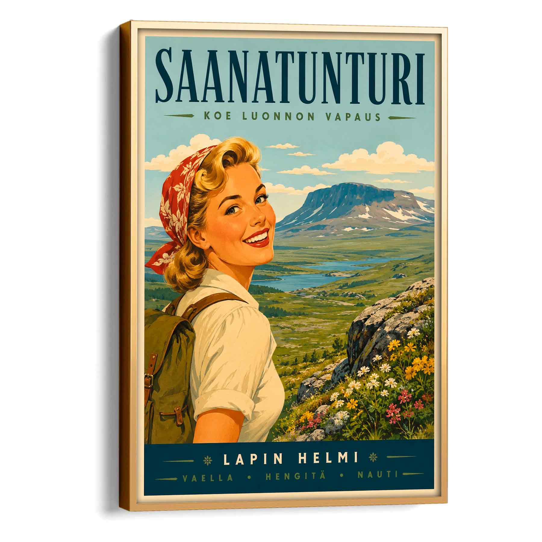 Juliste Lappi Saanatunturi LÖ 50×70 70x100aa