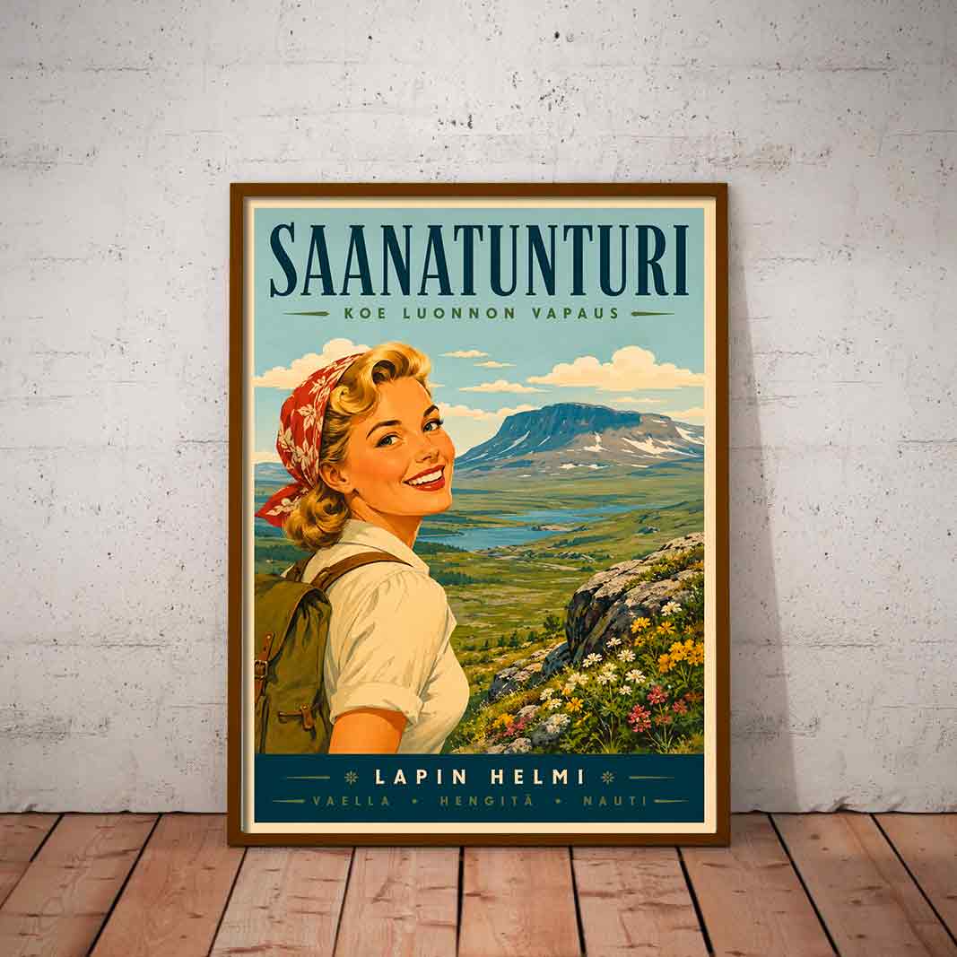 Juliste Lappi Saanatunturi LÖ 50×70 70x100aaa