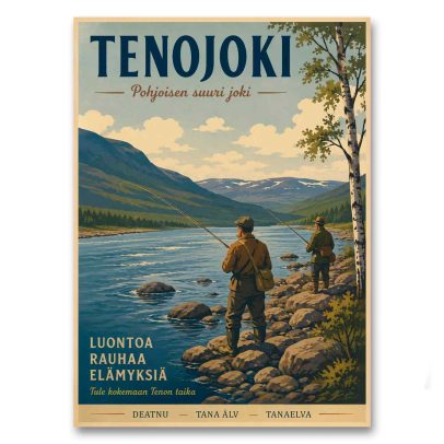 Juliste Tenojoki - Tule kokemaan Tenon taika