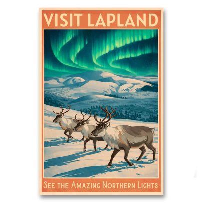 Juliste Visit Lapland - See the amazing northern lights