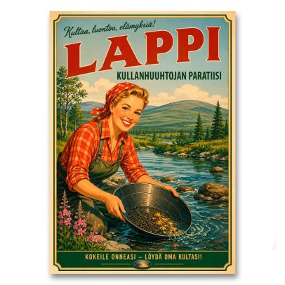 Juliste Lappi - kullanhuuhtojan paratiisi
