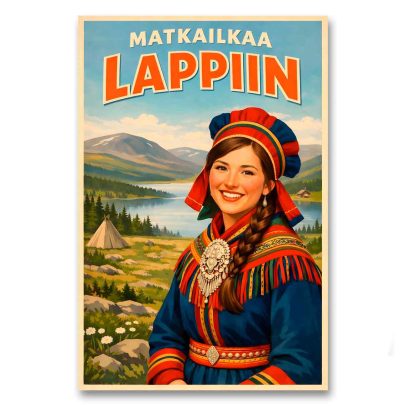 Juliste Matkailkaa Lappiin
