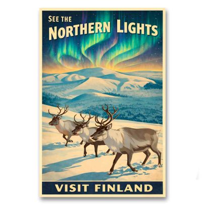 Juliste See the northern lights - Visit Finland