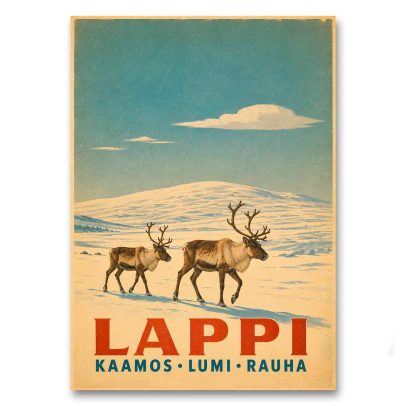 Juliste Lappi - kaamos, lumi, rauha