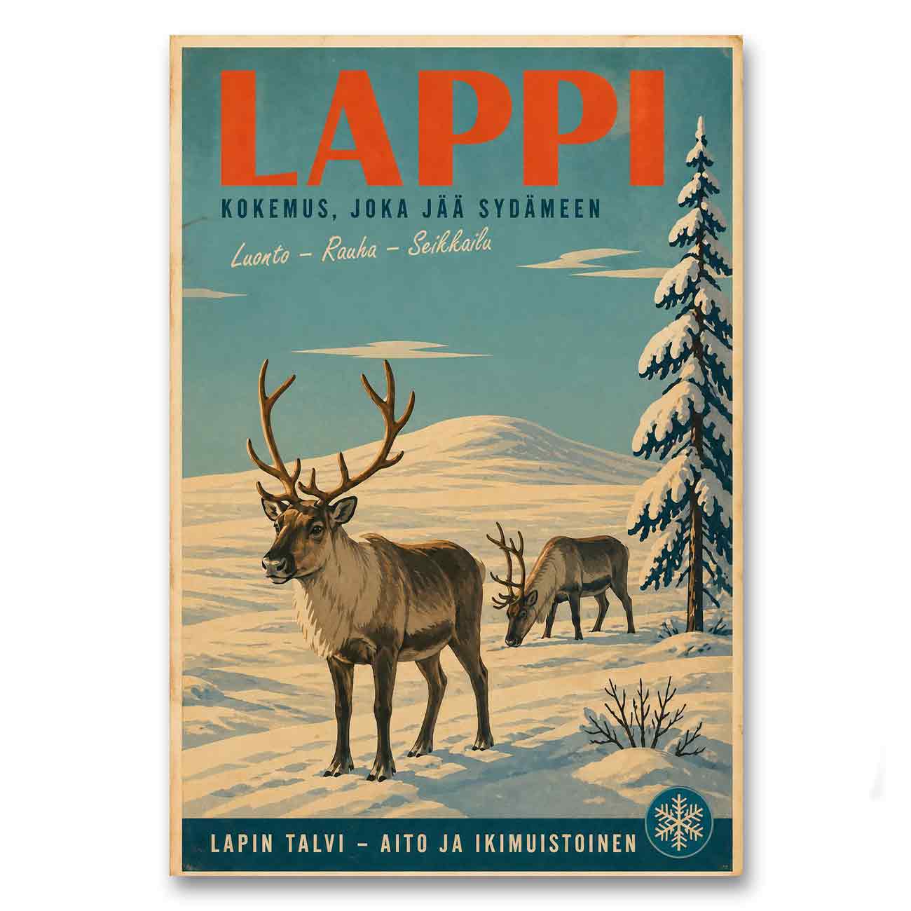Juliste Lappi porot tunturilla LÖ 50×70 70x100_2a