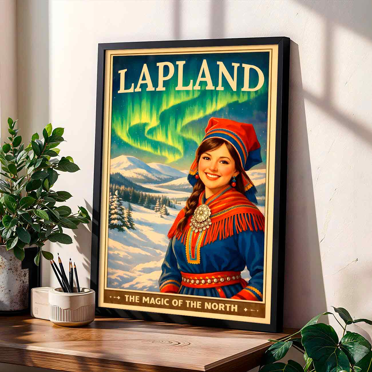 Juliste Lappi talvimaisema The magic LÖ 50×75 70×105-1_2_2aaaa