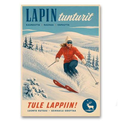 Juliste Lapin tunturit - luonto kutsuu seikkailu odottaa