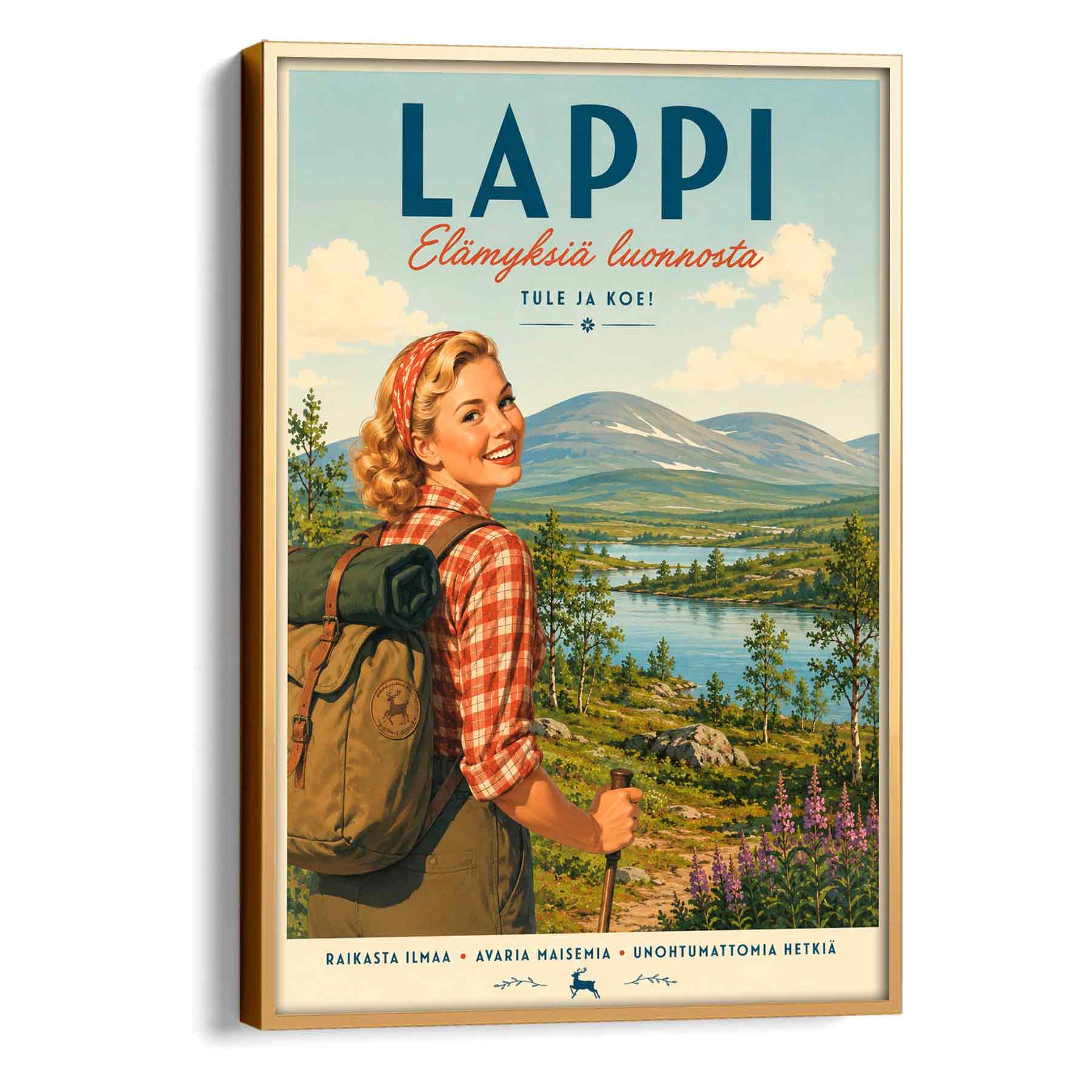 Juliste Lappi vaellus kesällä 1 LÖ 50×70 70x100aa