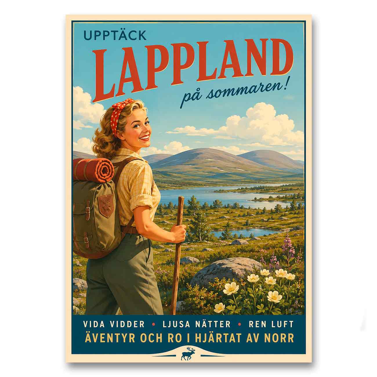 Juliste Lappi vaellus kesällä 3 LÖ 50×70 70x100a
