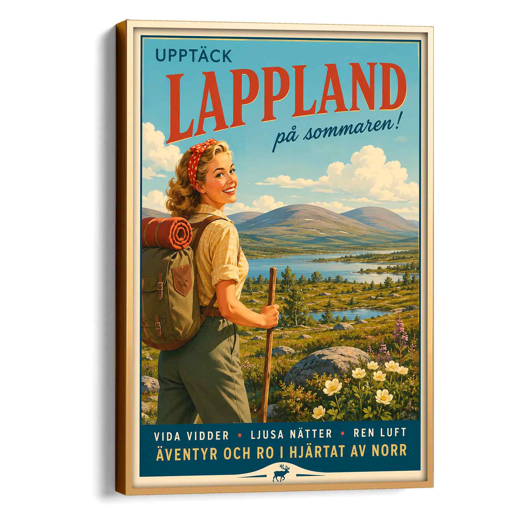 Juliste Lappi vaellus kesällä 3 LÖ 50×70 70x100aa