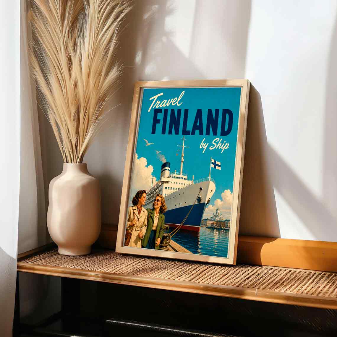 Juliste Matkailu Finland by Boat LÖ 50×70 70x100aa