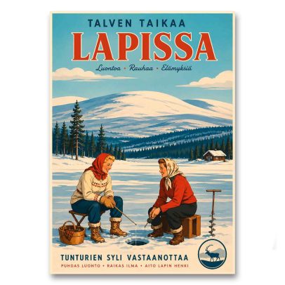 Juliste Talven taikaa Lapissa