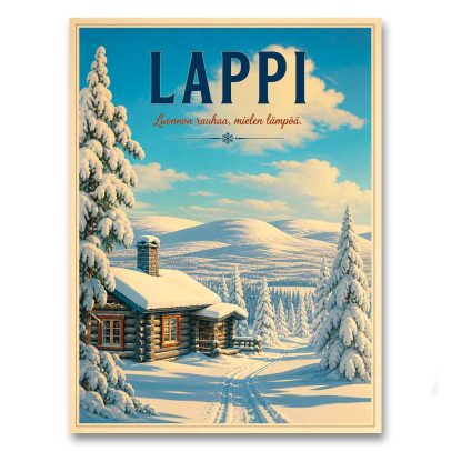 Juliste Lappi - Luonnon rauhaa, mielen lämpöä