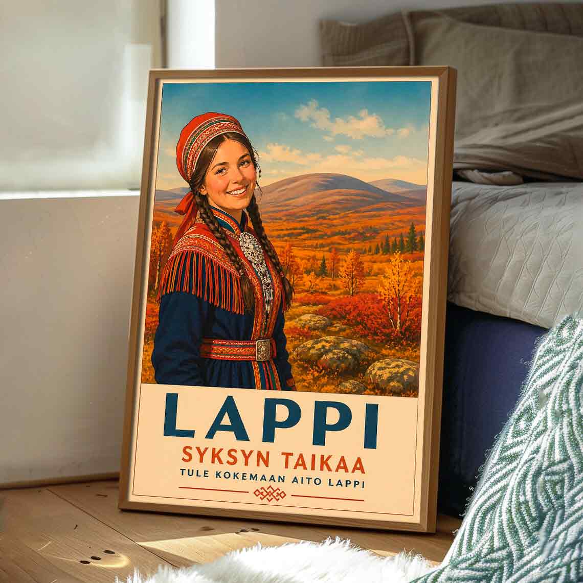Juliste Matkailu Lappi syksyn taikaa LÖ 50×70 70x100aaa
