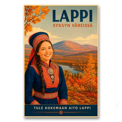Juliste Lappi syksyn väreissä