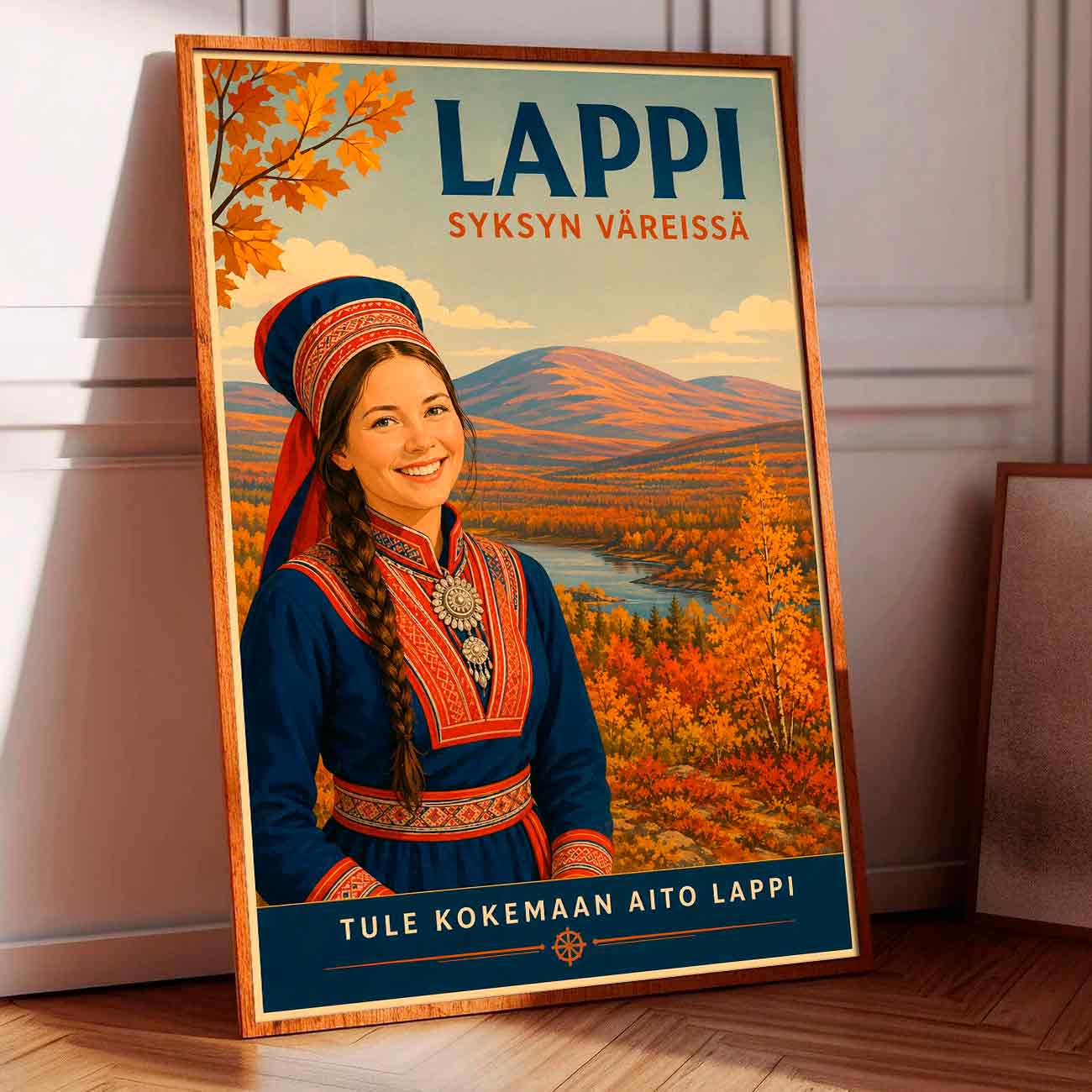 Juliste Matkailu Lappi syksyn väreissä LÖ 50×75 70x105aa