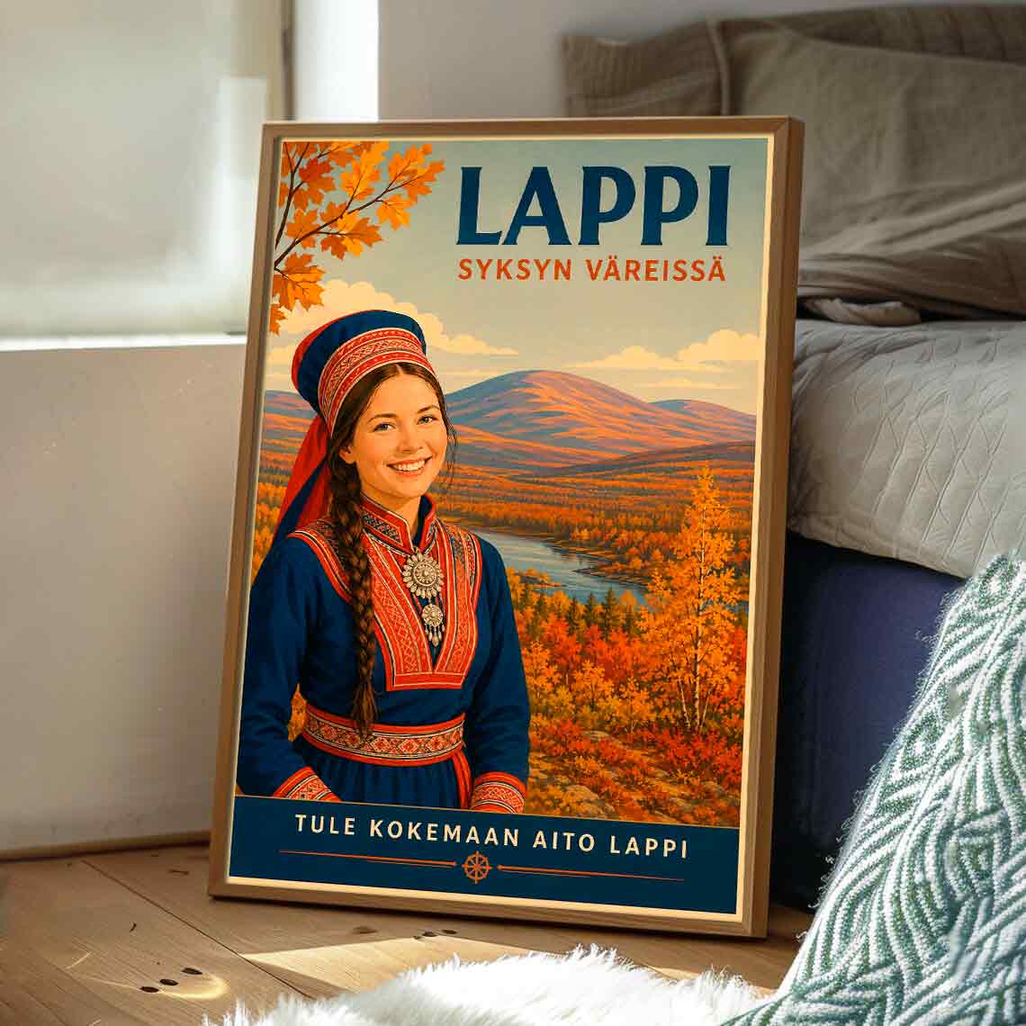Juliste Matkailu Lappi syksyn väreissä LÖ 50×75 70x105aaa