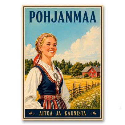 Juliste Pohjanmaa - aitoa ja kaunista