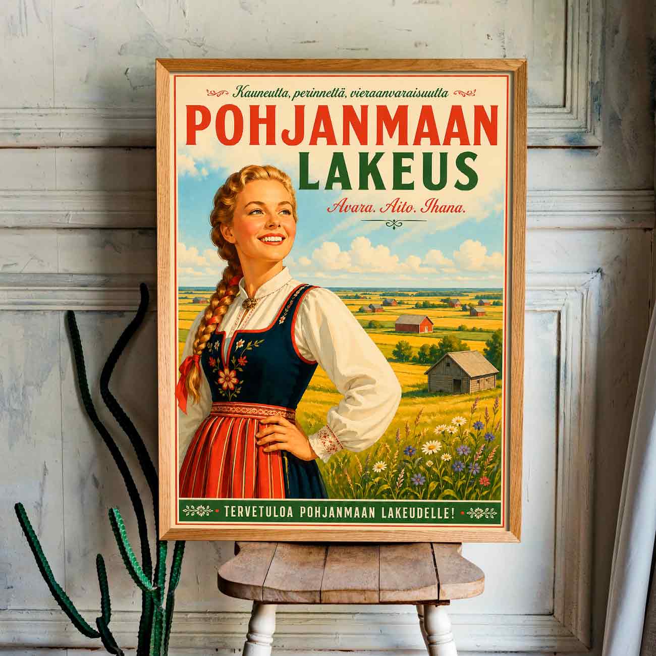 Juliste Matkailu Pohjanmaan Lakeus 1 LÖ 50×70 70x100aa