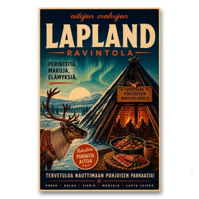 Juliste Lapland - Aitojen makujen ravintola