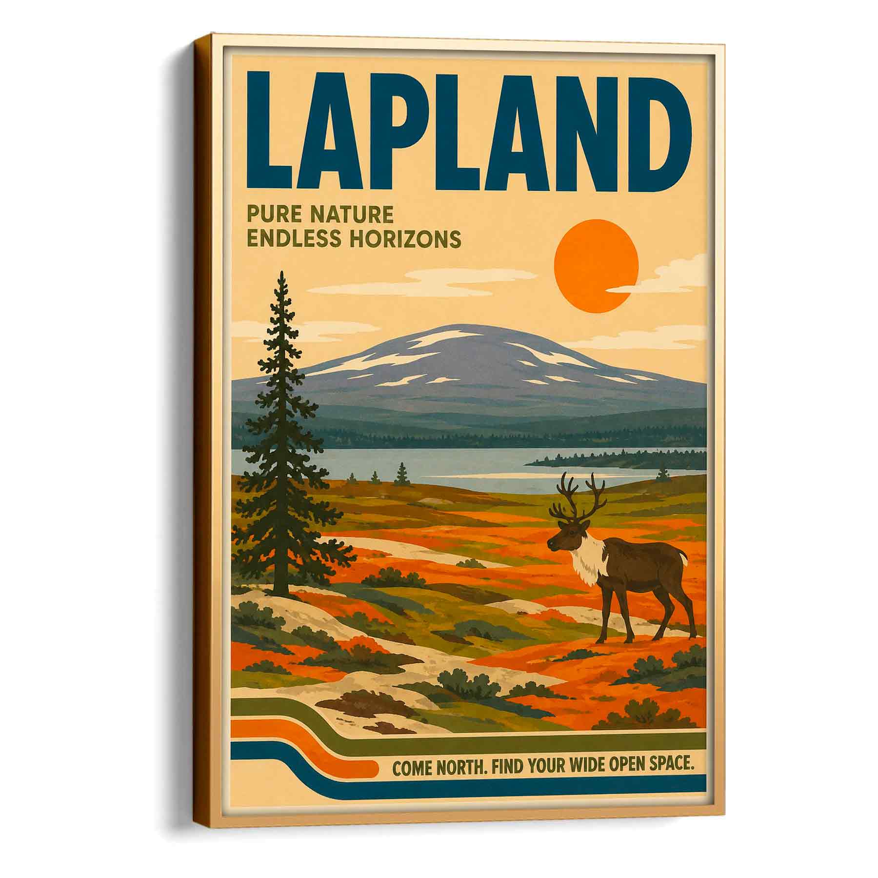 Juliste matkailu Lappi 1970 LÖ 50×70 70×100-7aa