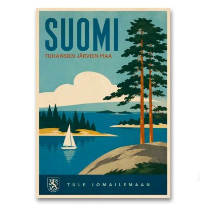 Juliste Suomi - Tule lomailemaan