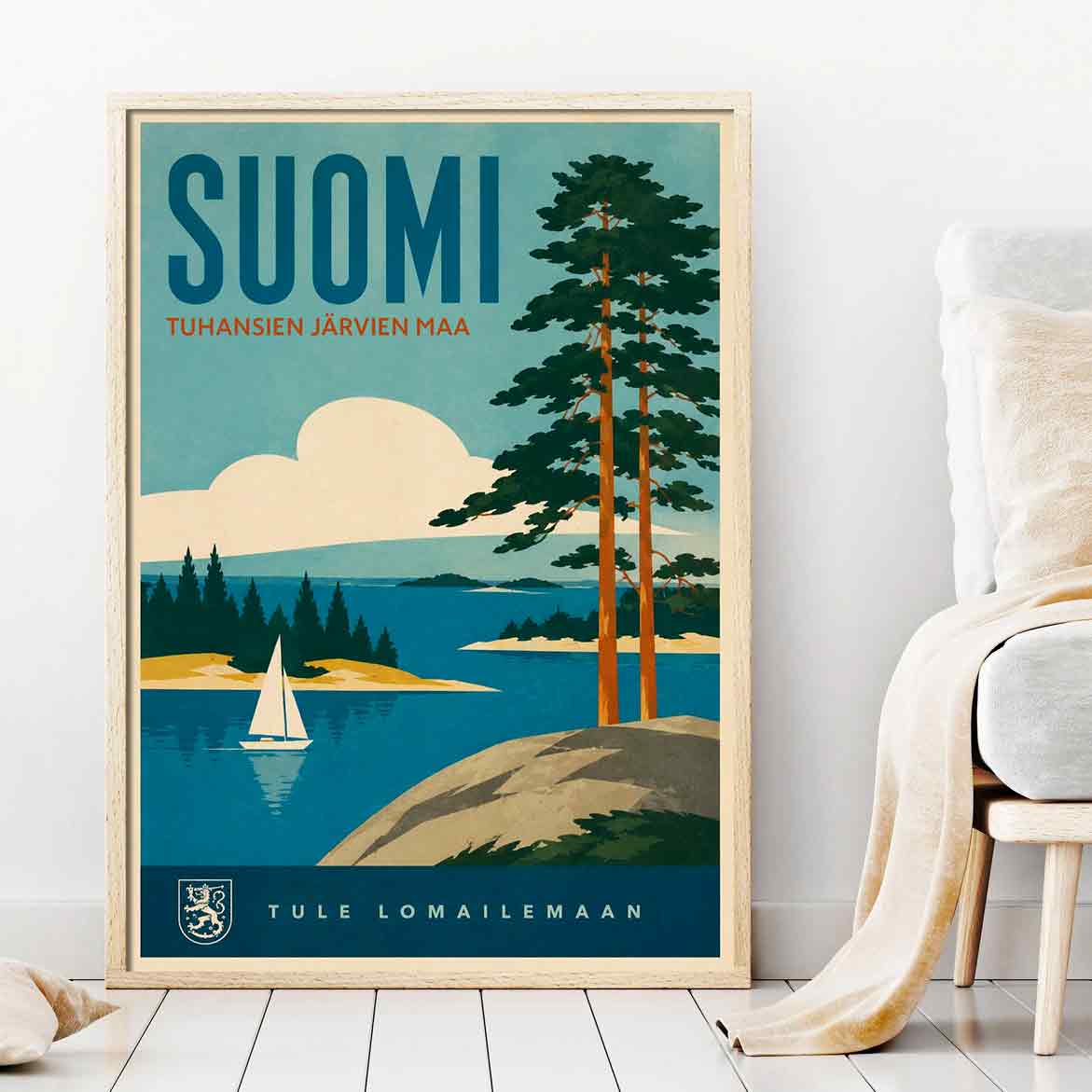 Juliste matkailu Suomi 1970 LÖ 50×70 70×100-2aaaa
