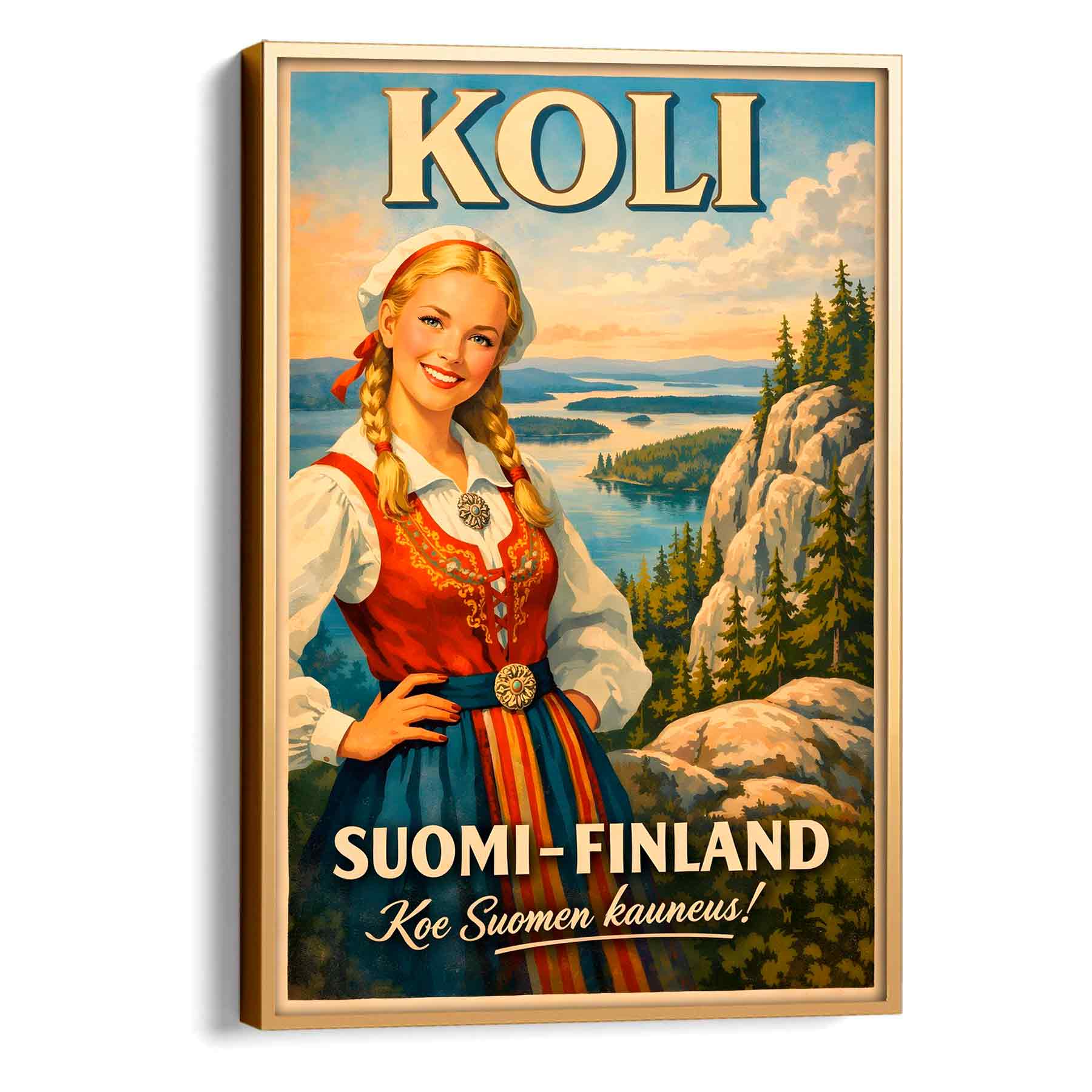Juliste vintage matkailu Koli 1 LÖ 50×75 70×105-2aa