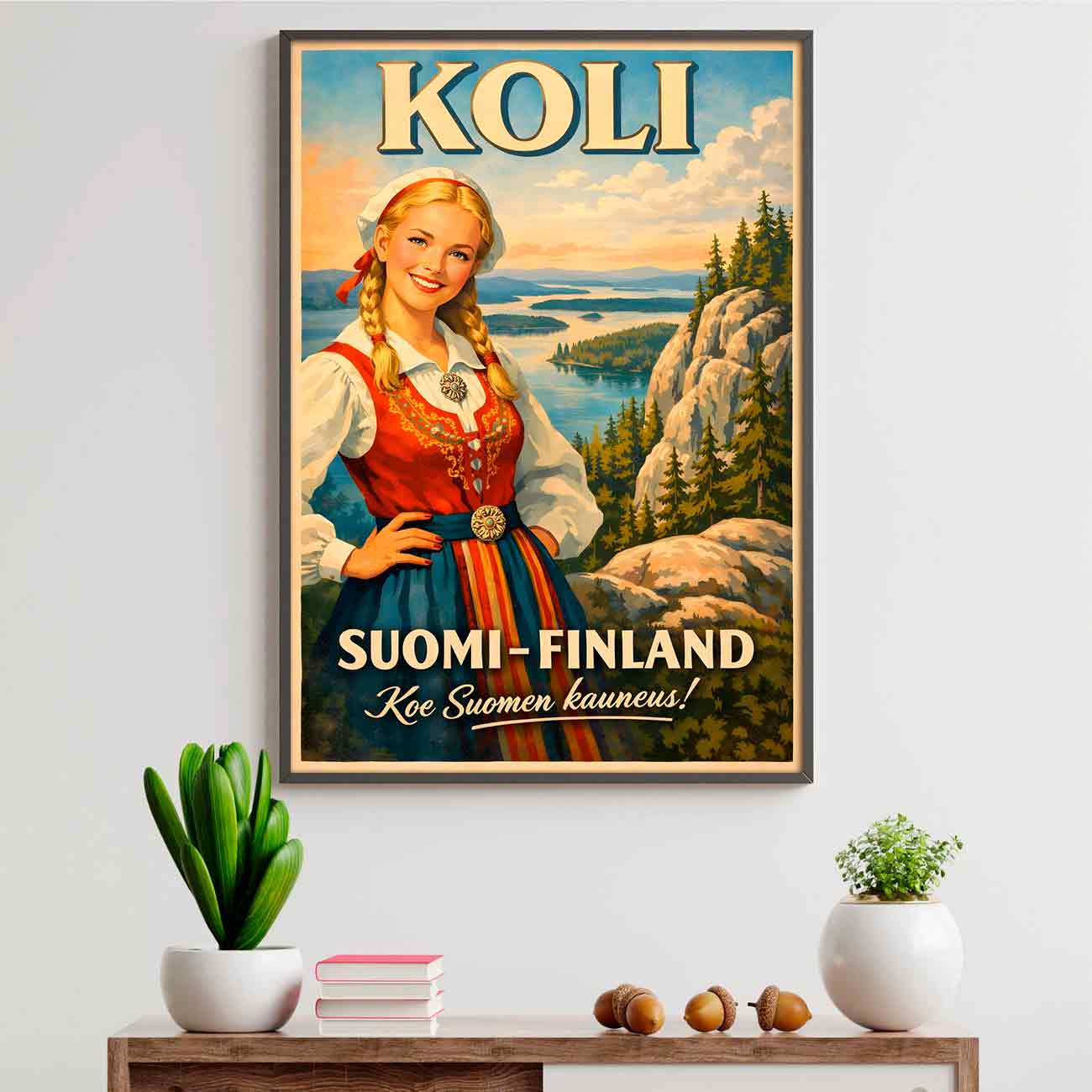 Juliste vintage matkailu Koli 1 LÖ 50×75 70×105-2aaaa