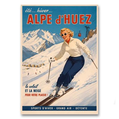 Juliste Été... hiver... Alpe d´Huez